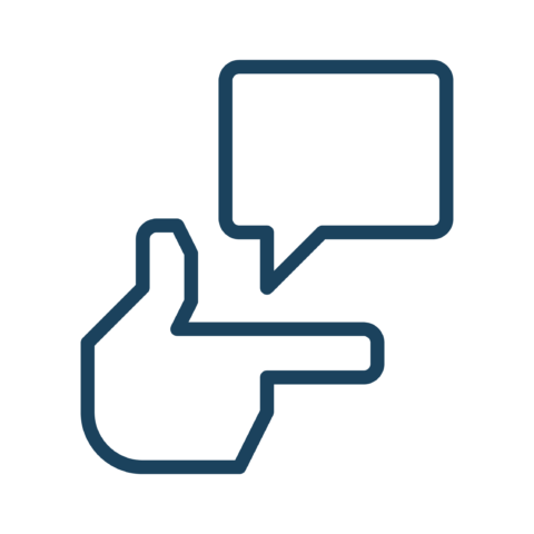 Icone Communication Bleu